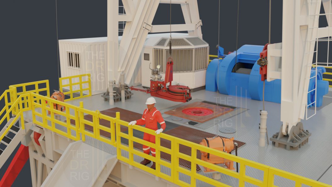 3D render of drill rig floor